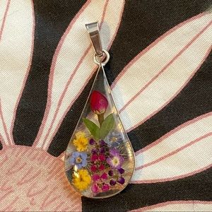 Floral Resin Pendant